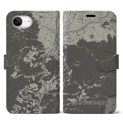 【市川三郷（山梨県）】地図柄iPhoneケース（手帳タイプ）