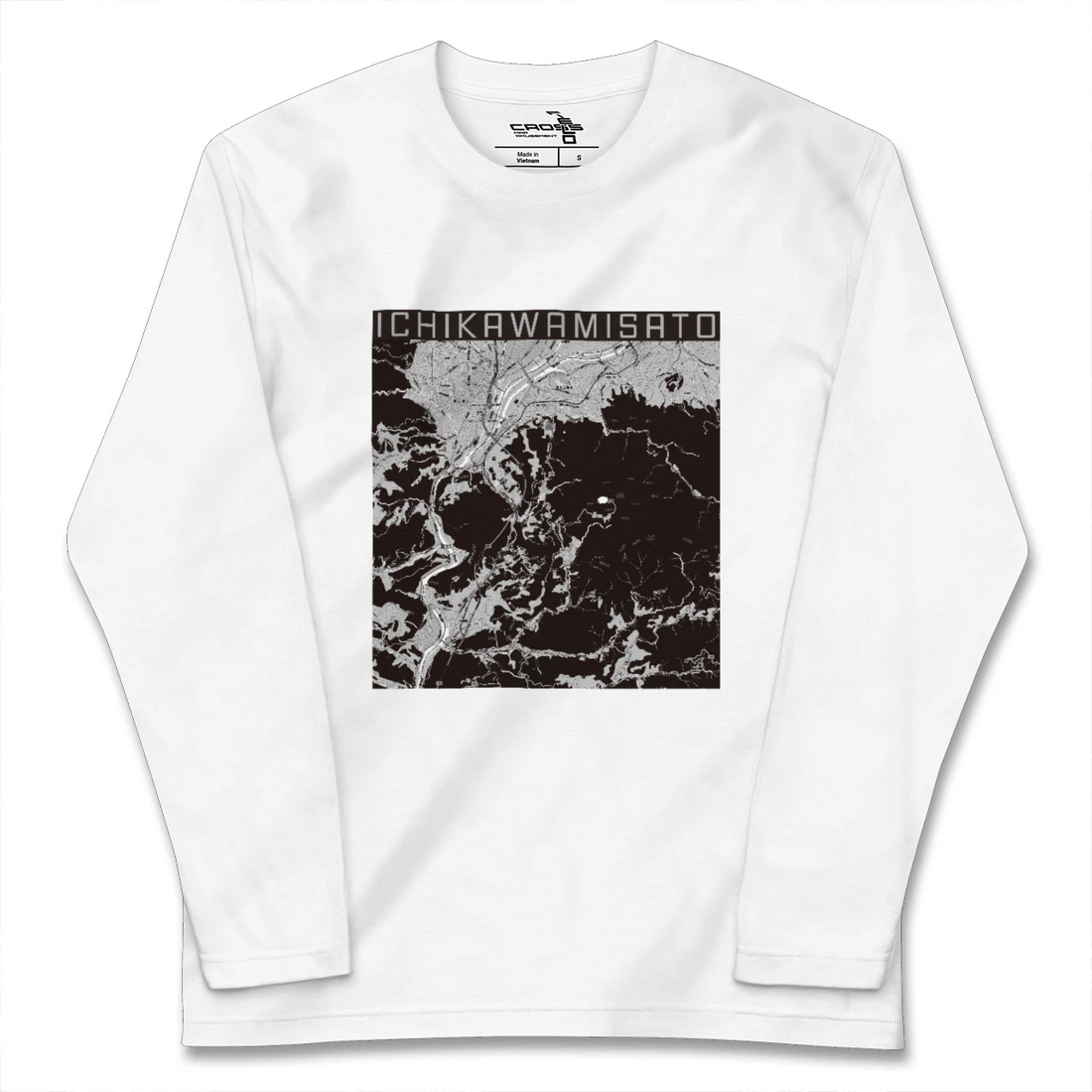 【市川三郷(山梨県)】地図柄ロングスリーブTシャツ
