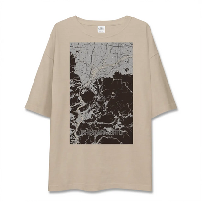 【市川三郷（山梨県）】地図柄ビッグシルエットTシャツ