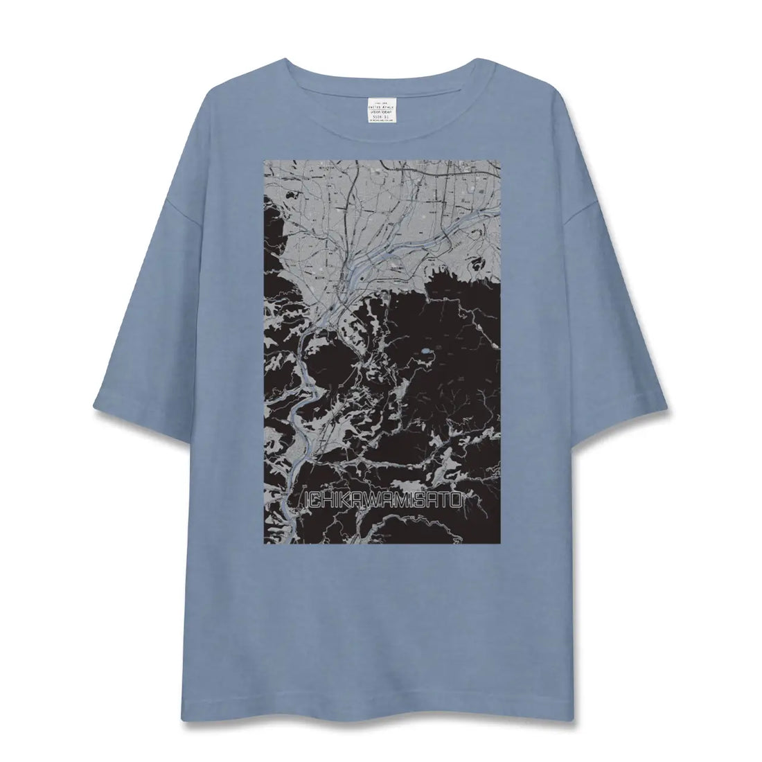 【市川三郷（山梨県）】地図柄ビッグシルエットTシャツ