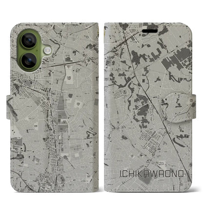 【市川大野（千葉県）】地図柄iPhoneケース（手帳タイプ）