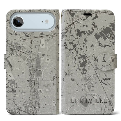 【市川大野（千葉県）】地図柄iPhoneケース（手帳タイプ）