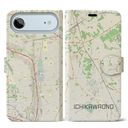 【市川大野（千葉県）】地図柄iPhoneケース（手帳タイプ）