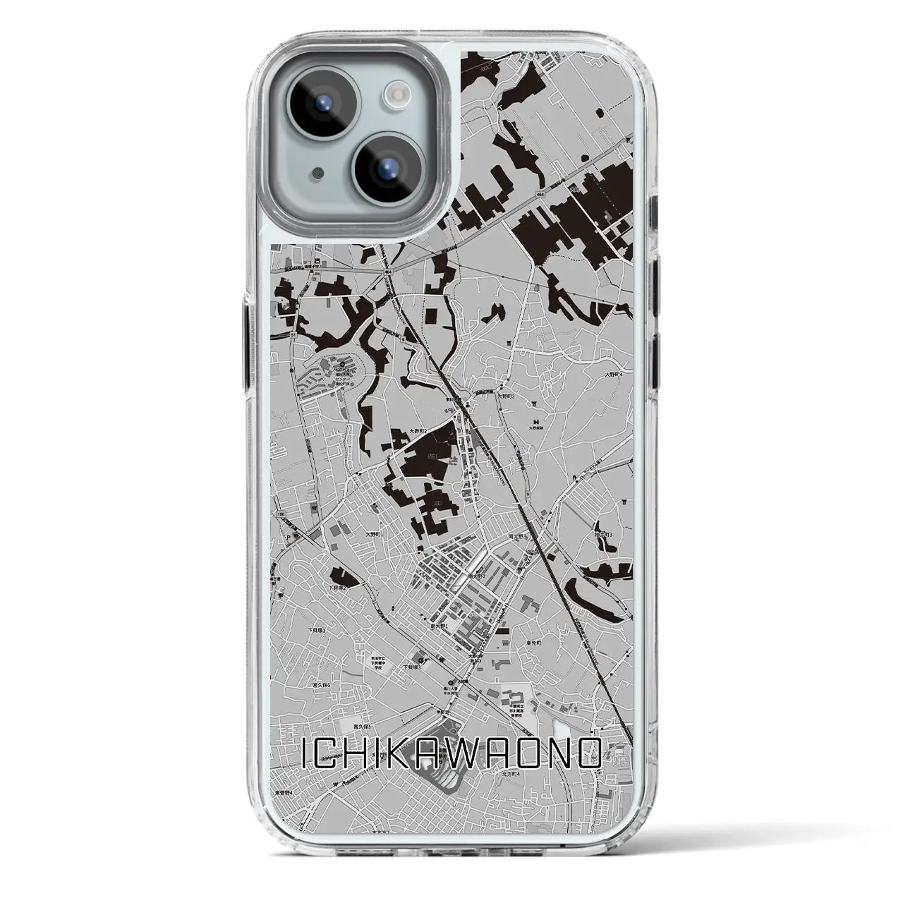 【市川大野（千葉県）】地図柄iPhoneケース（MagSafeタイプ）
