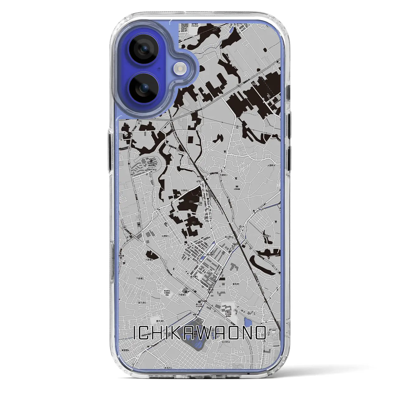 【市川大野（千葉県）】地図柄iPhoneケース（MagSafeタイプ）
