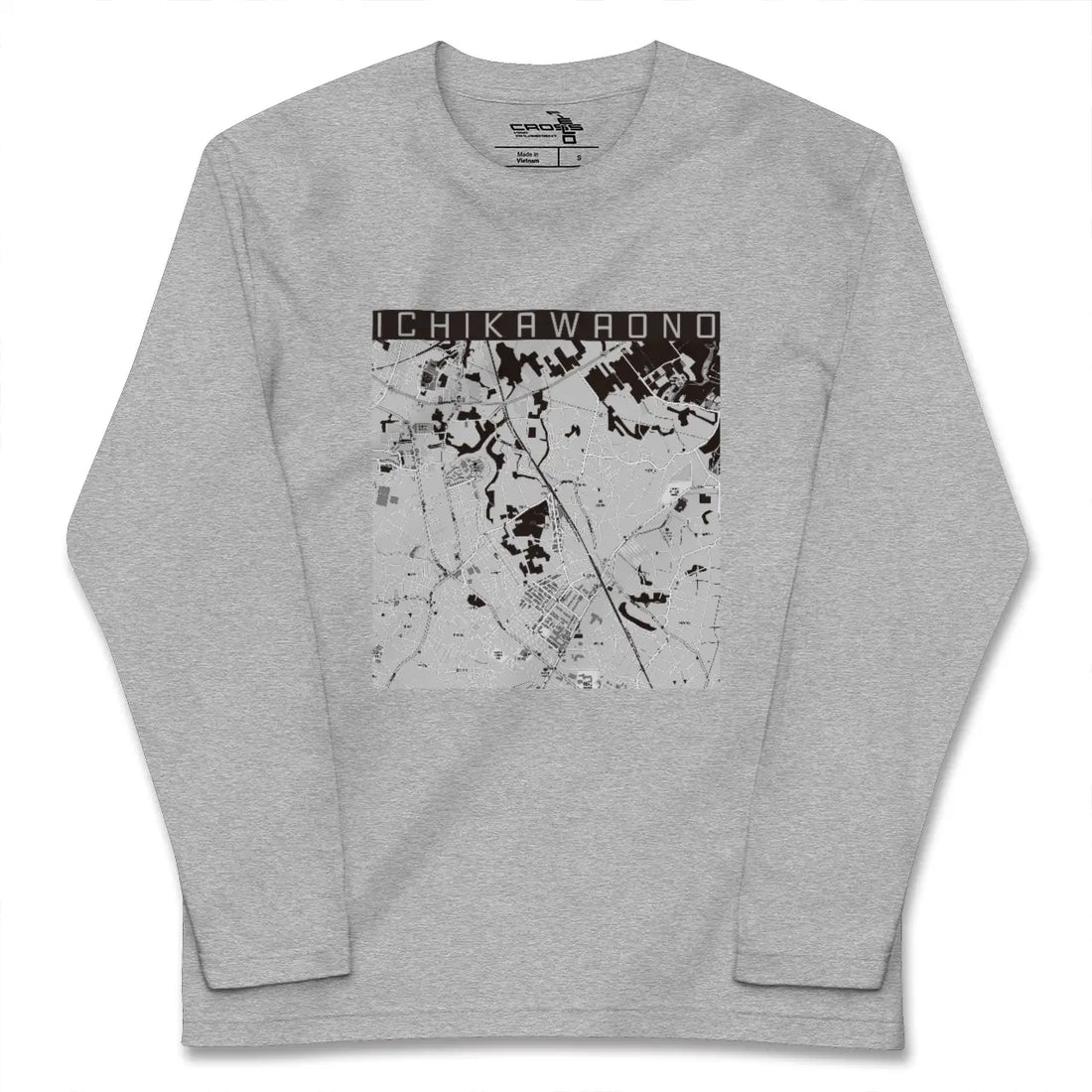【市川大野（千葉県）】地図柄ロングスリーブTシャツ