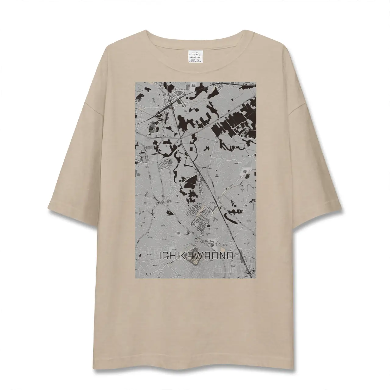 【市川大野（千葉県）】地図柄ビッグシルエットTシャツ