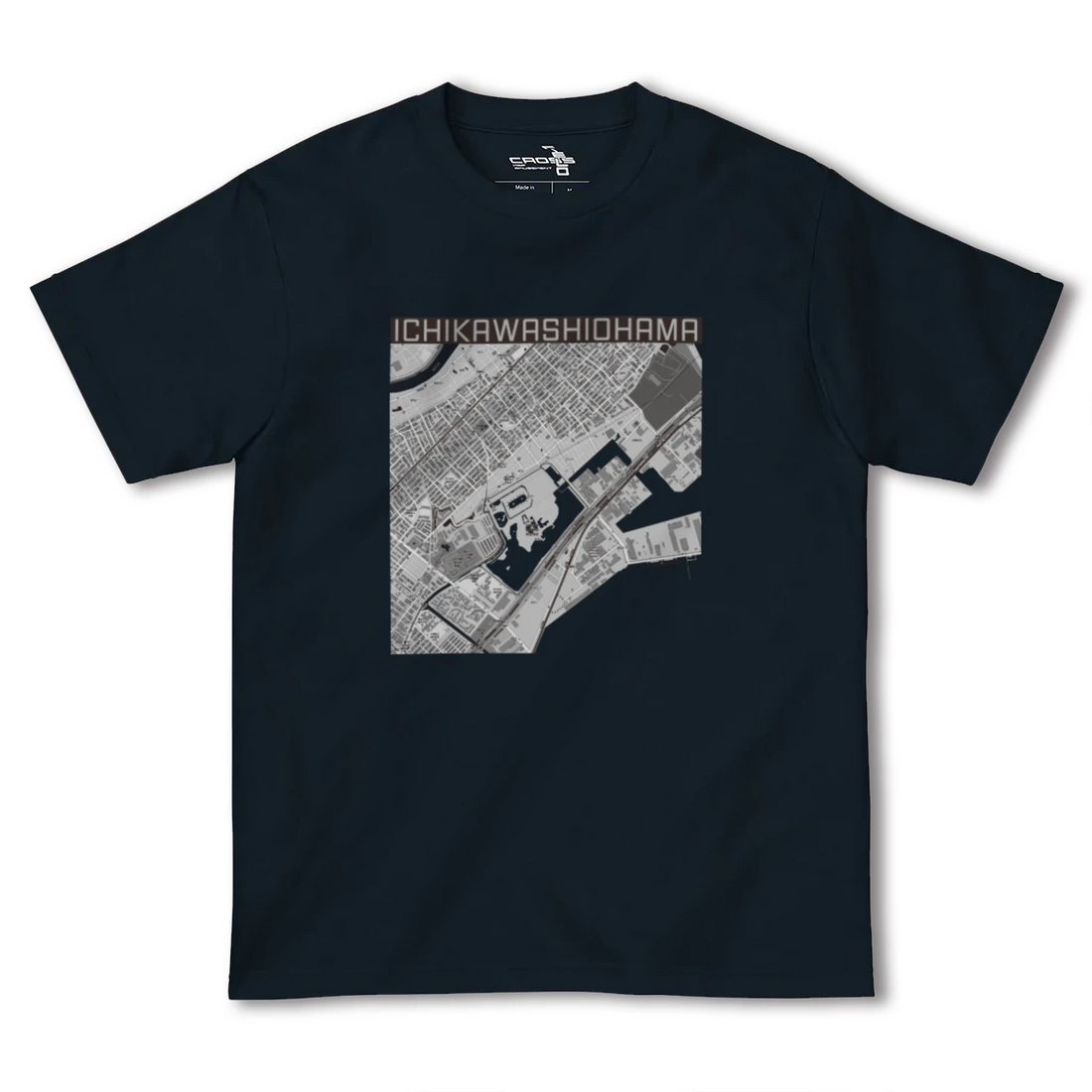 【市川塩浜（千葉県）】地図柄ヘビーウェイトTシャツ