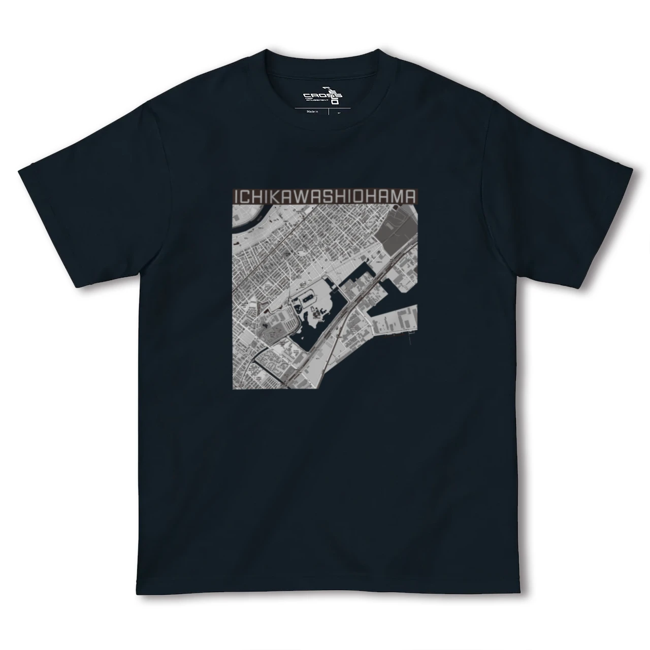 【市川塩浜（千葉県）】地図柄ヘビーウェイトTシャツ