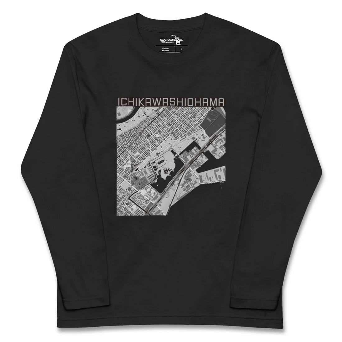 【市川塩浜(千葉県)】地図柄ロングスリーブTシャツ