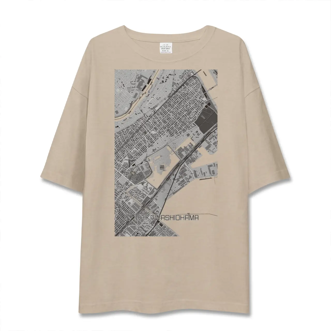 【市川塩浜（千葉県）】地図柄ビッグシルエットTシャツ