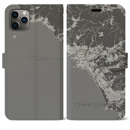 【いちき串木野（鹿児島県）】地図柄iPhoneケース（手帳タイプ）