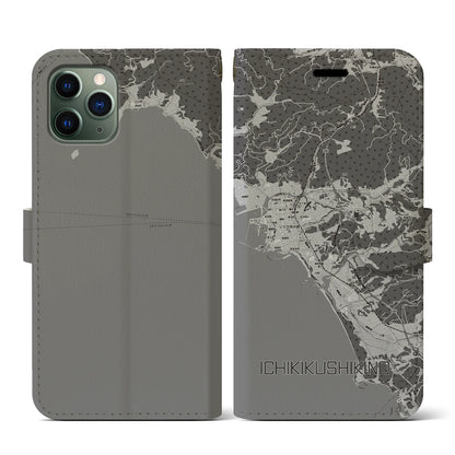 【いちき串木野（鹿児島県）】地図柄iPhoneケース（手帳タイプ）