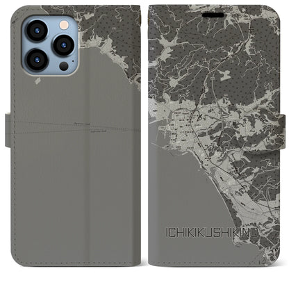 【いちき串木野（鹿児島県）】地図柄iPhoneケース（手帳タイプ）