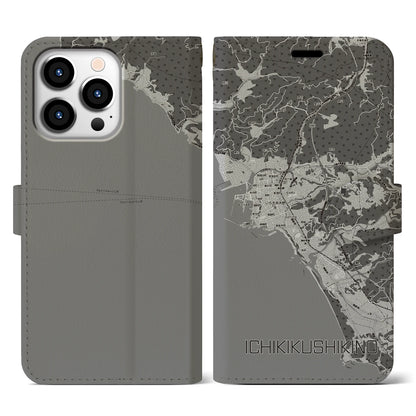 【いちき串木野（鹿児島県）】地図柄iPhoneケース（手帳タイプ）