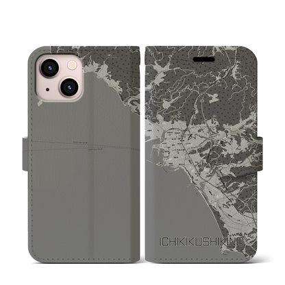 【いちき串木野（鹿児島県）】地図柄iPhoneケース（手帳タイプ）