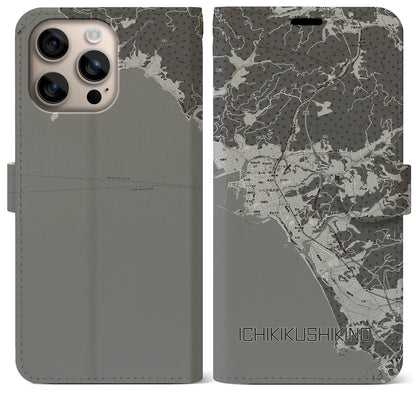 【いちき串木野（鹿児島県）】地図柄iPhoneケース（手帳タイプ）