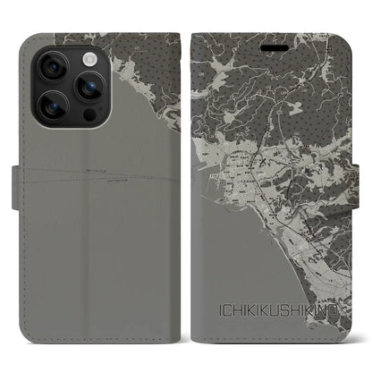 【いちき串木野（鹿児島県）】地図柄iPhoneケース（手帳タイプ）