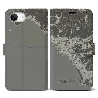 【いちき串木野（鹿児島県）】地図柄iPhoneケース（手帳タイプ）