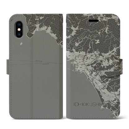 【いちき串木野（鹿児島県）】地図柄iPhoneケース（手帳タイプ）