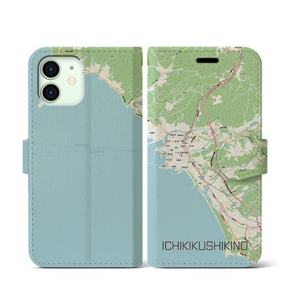 【いちき串木野（鹿児島県）】地図柄iPhoneケース（手帳タイプ）