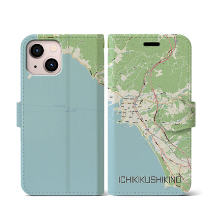 【いちき串木野（鹿児島県）】地図柄iPhoneケース（手帳タイプ）