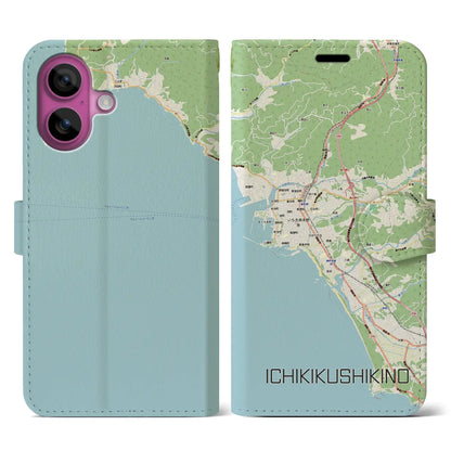 【いちき串木野（鹿児島県）】地図柄iPhoneケース（手帳タイプ）