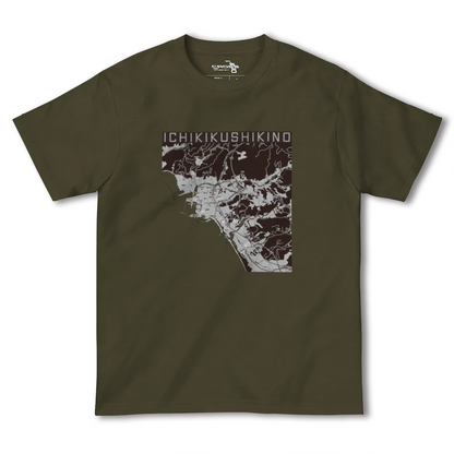 【いちき串木野（鹿児島県）】地図柄ヘビーウェイトTシャツ
