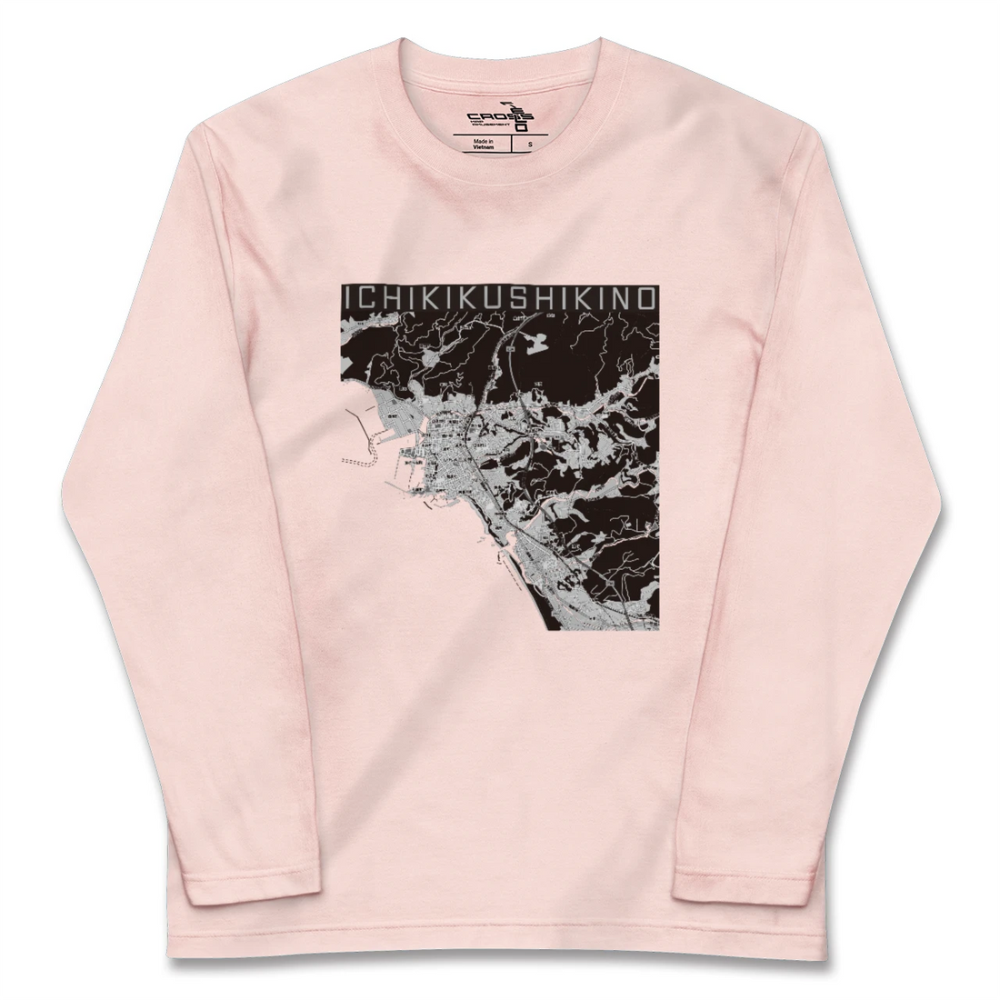 【いちき串木野(鹿児島県)】地図柄ロングスリーブTシャツ