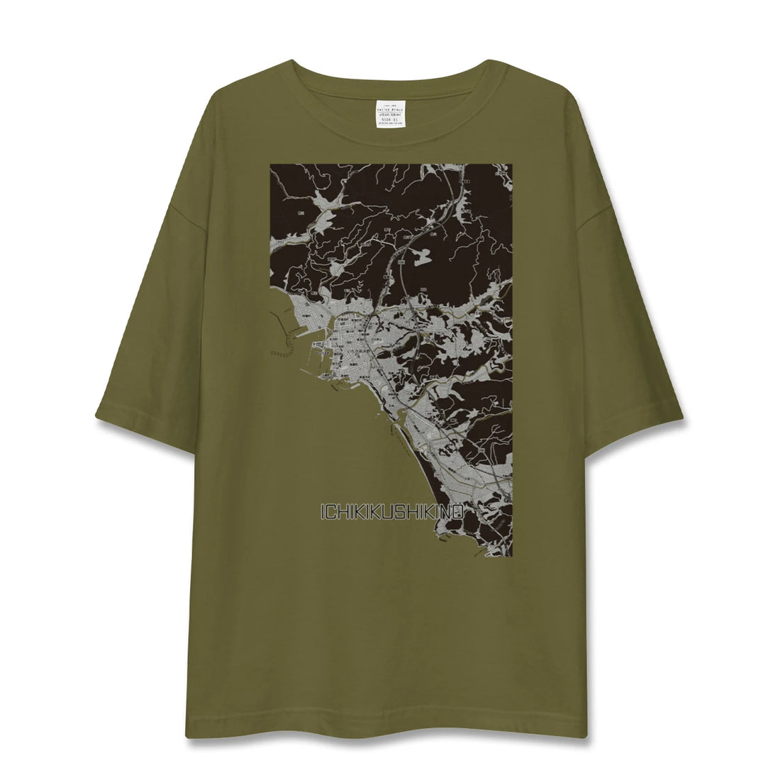 【いちき串木野（鹿児島県）】地図柄ビッグシルエットTシャツ
