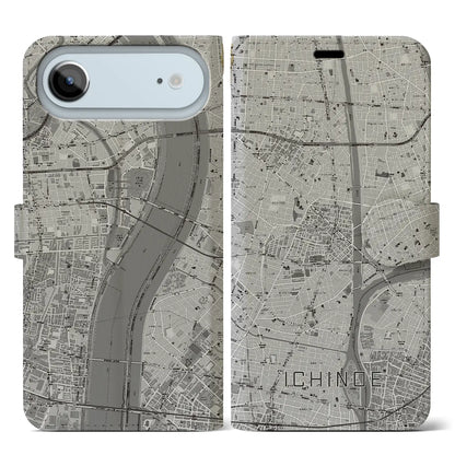 【一之江（東京都）】地図柄iPhoneケース（手帳タイプ）