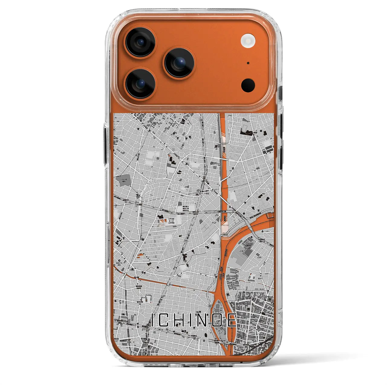 【一之江（東京都）】地図柄iPhoneケース（MagSafeタイプ）