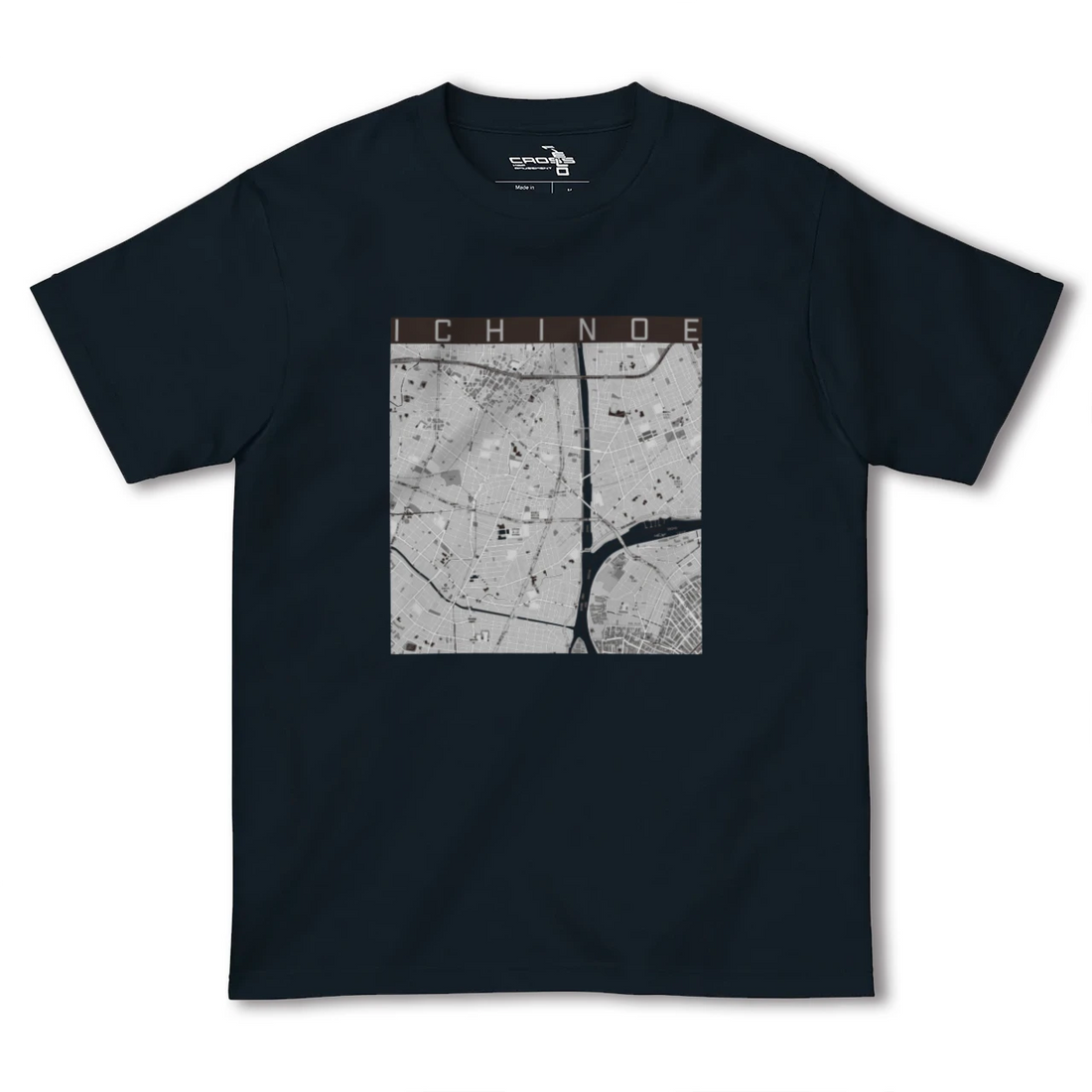 【一之江（東京都）】地図柄ヘビーウェイトTシャツ