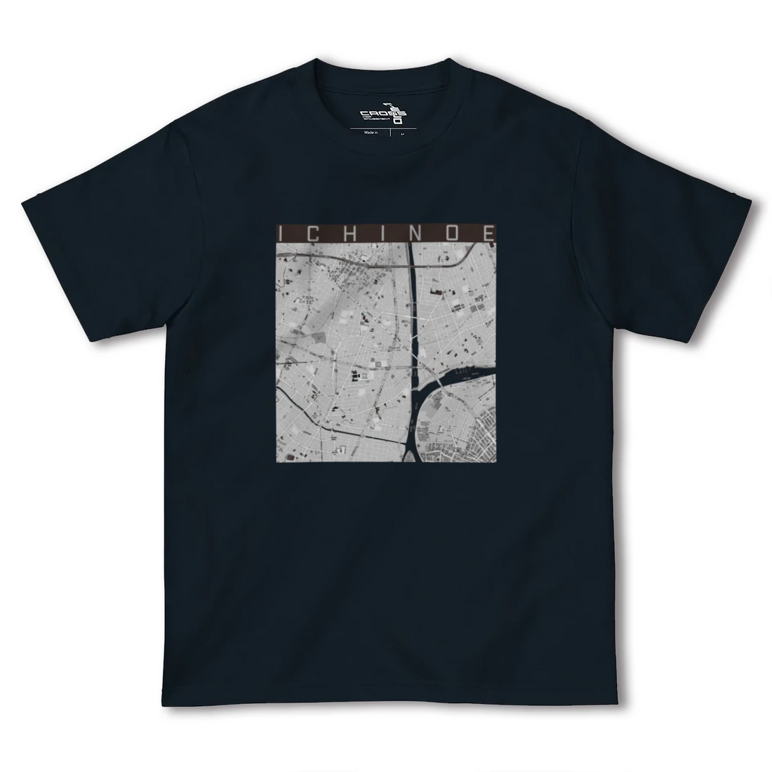 【一之江(東京都)】地図柄ヘビーウェイトTシャツ