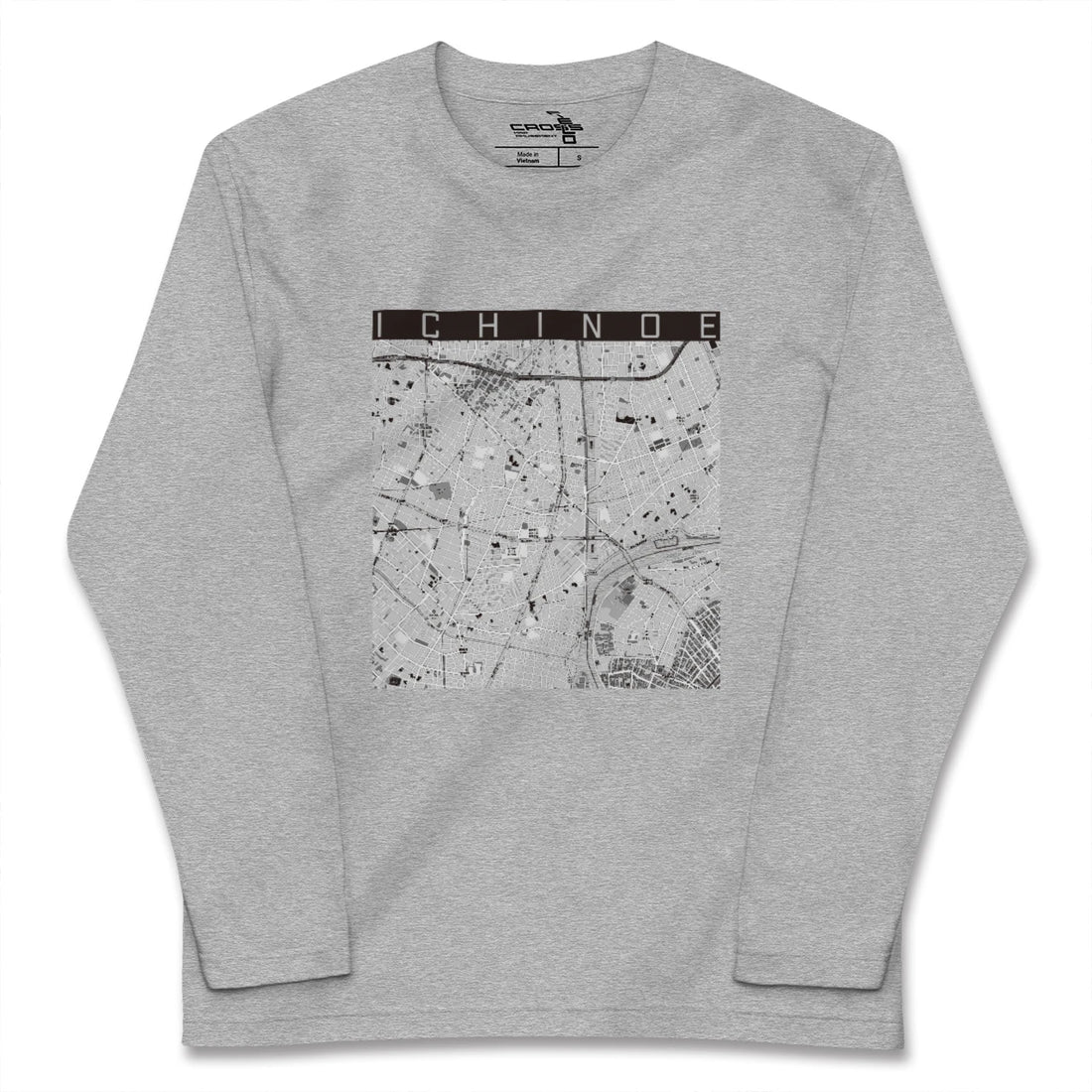 【一之江(東京都)】地図柄ロングスリーブTシャツ