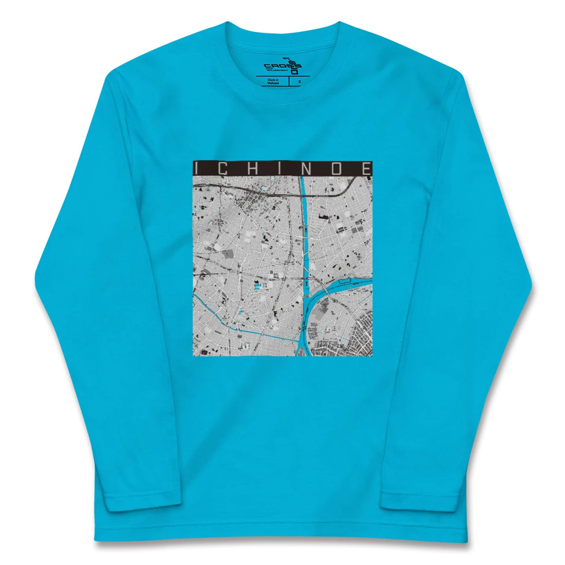 【一之江(東京都)】地図柄ロングスリーブTシャツ