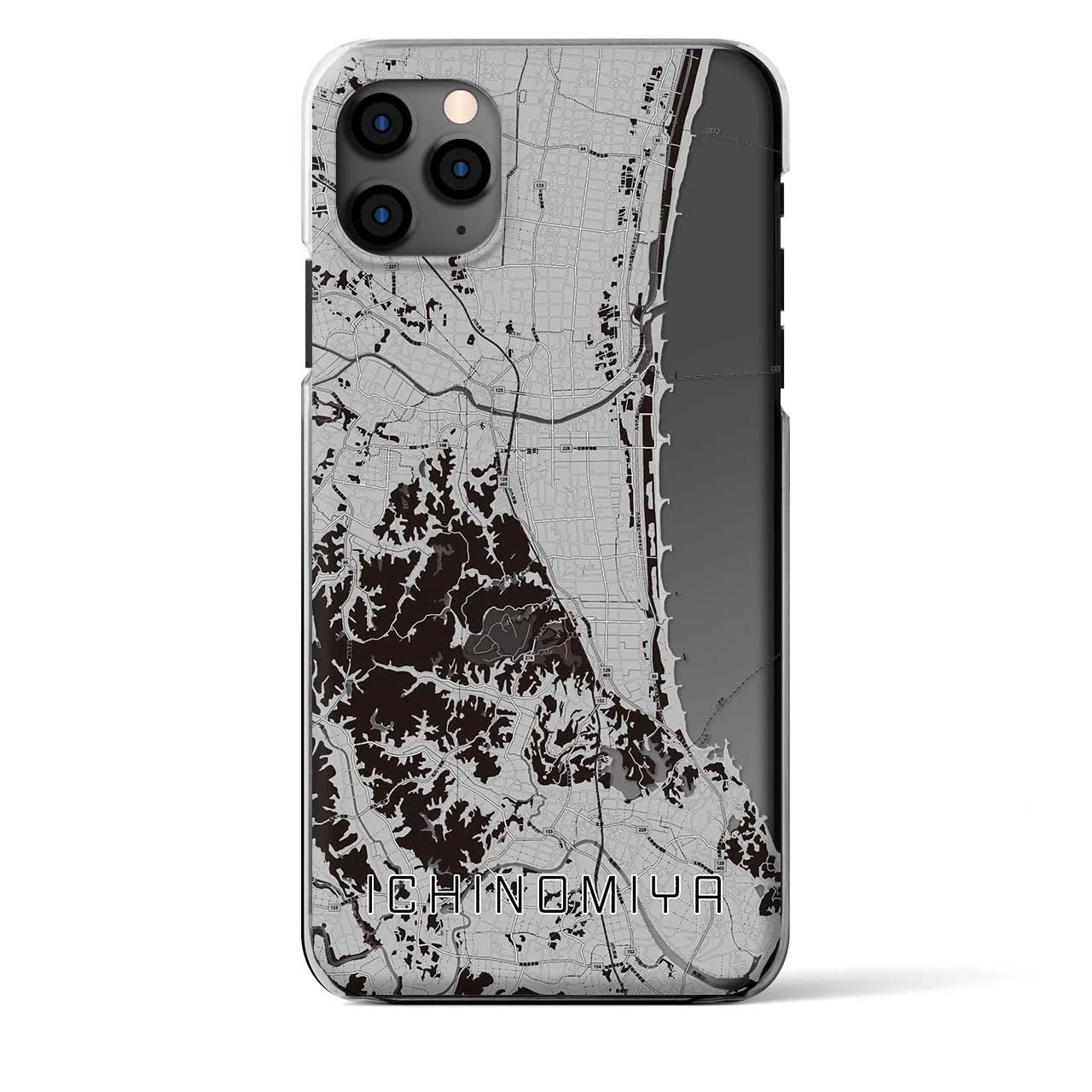 【一宮（千葉県）】地図柄iPhoneケース（クリアタイプ）