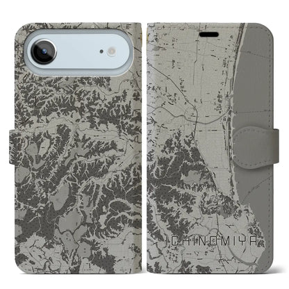 【一宮（千葉県）】地図柄iPhoneケース（手帳タイプ）