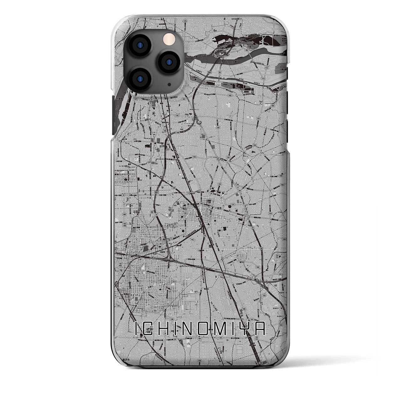 【一宮（愛知県）】地図柄iPhoneケース（クリアタイプ）