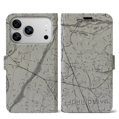 【一宮（愛知県）】地図柄iPhoneケース（手帳タイプ）