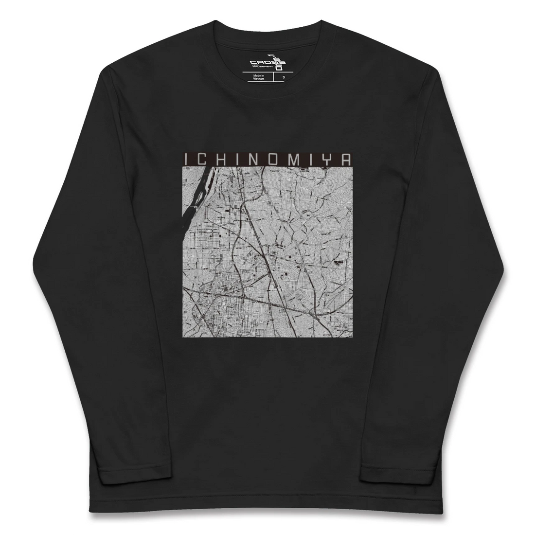 【一宮(愛知県)】地図柄ロングスリーブTシャツ