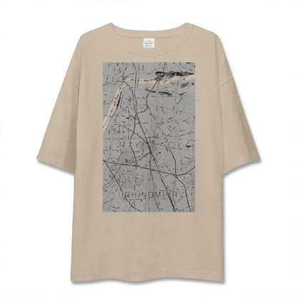 【一宮（愛知県）】地図柄ビッグシルエットTシャツ