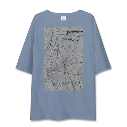 【一宮（愛知県）】地図柄ビッグシルエットTシャツ