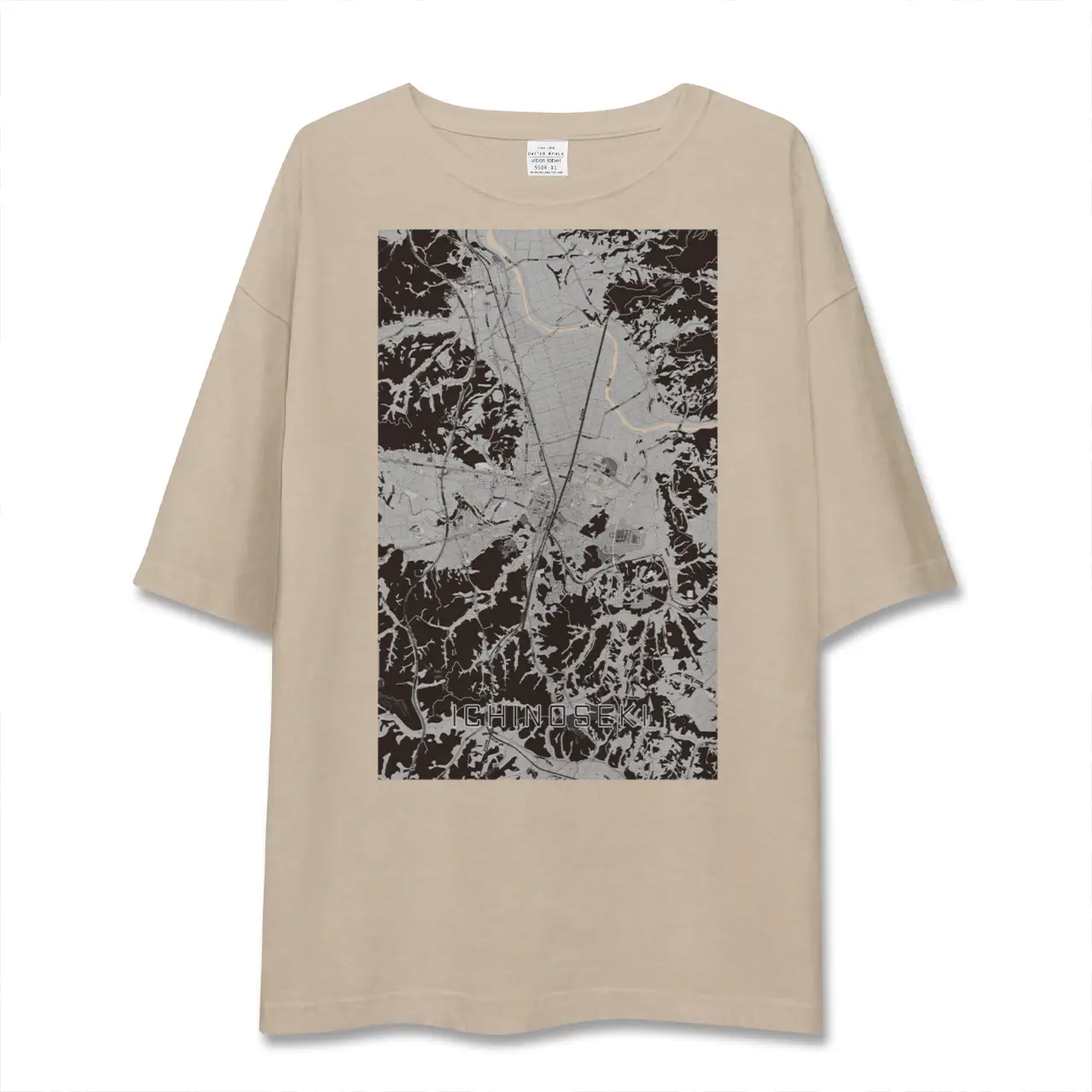 【一関（岩手県）】地図柄ビッグシルエットTシャツ