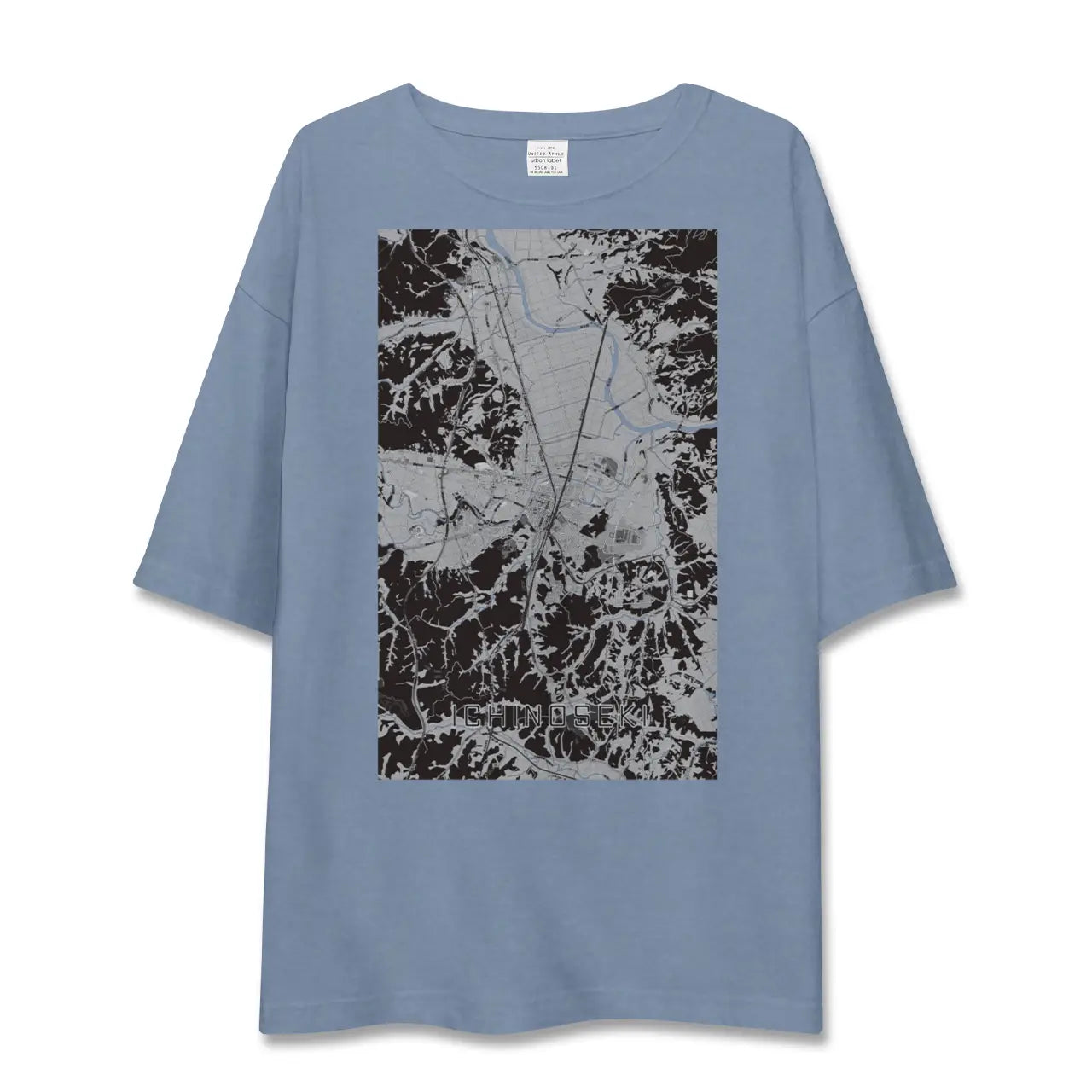 【一関（岩手県）】地図柄ビッグシルエットTシャツ
