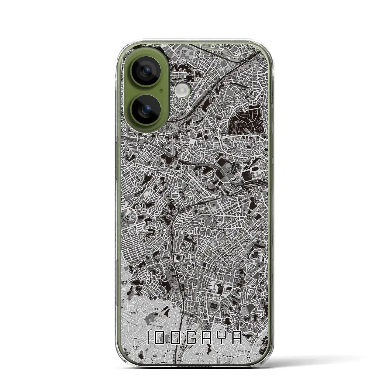 【井土ヶ谷（神奈川県）】地図柄iPhoneケース（クリアタイプ）