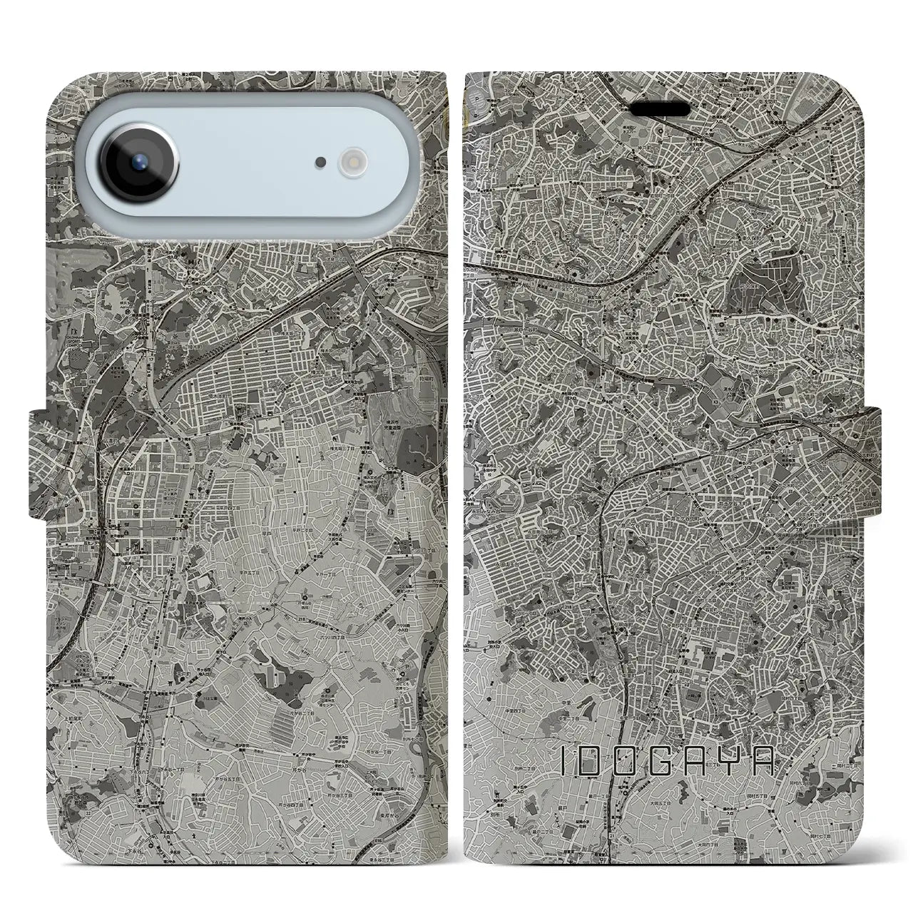 【井土ヶ谷（神奈川県）】地図柄iPhoneケース（手帳タイプ）