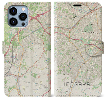 【井土ヶ谷（神奈川県）】地図柄iPhoneケース（手帳タイプ）ナチュラル・iPhone 13 Pro Max 用