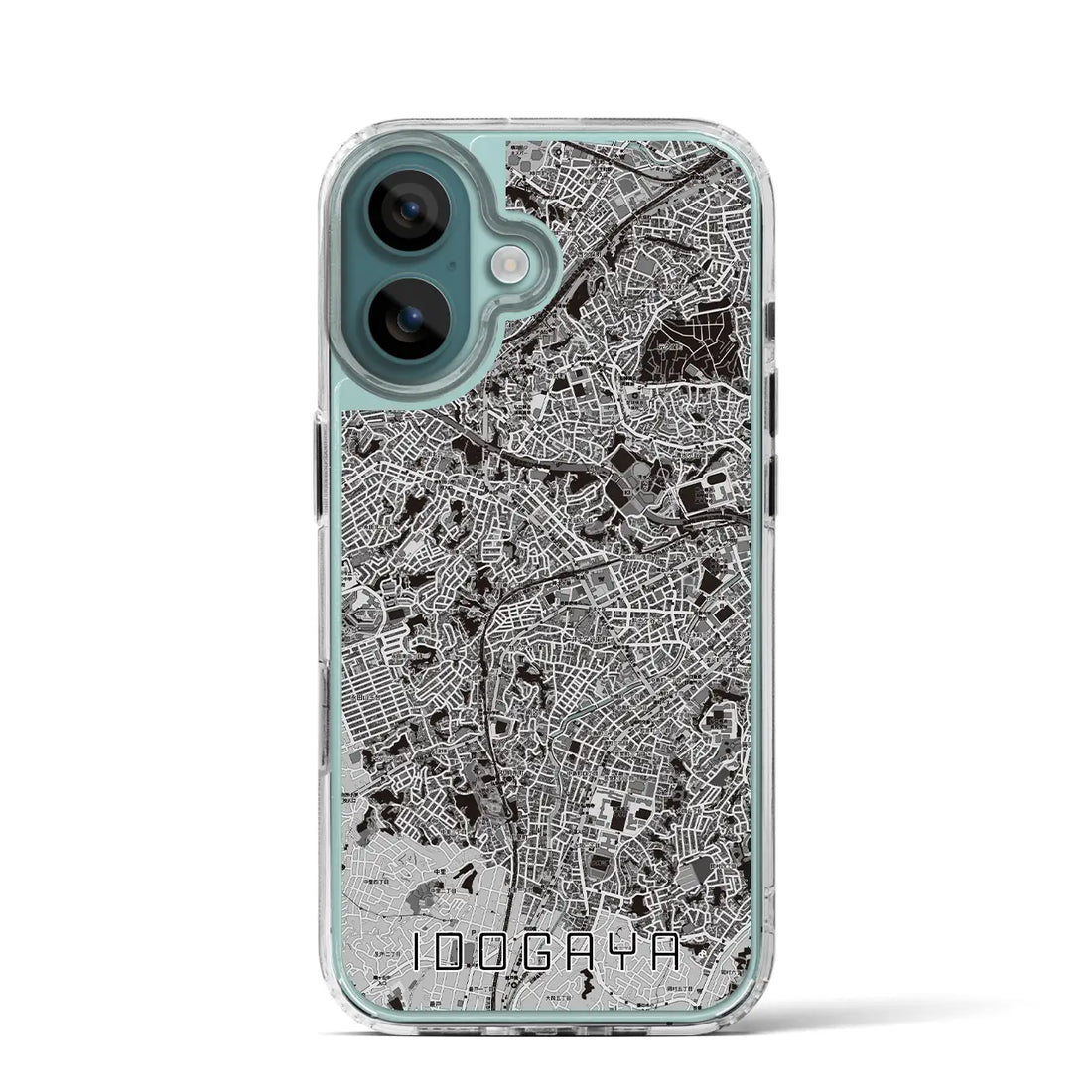 【井土ヶ谷(神奈川県)】地図柄iPhoneケース(MagSafeタイプ)モノトーン・iPhone 16 Pro 用