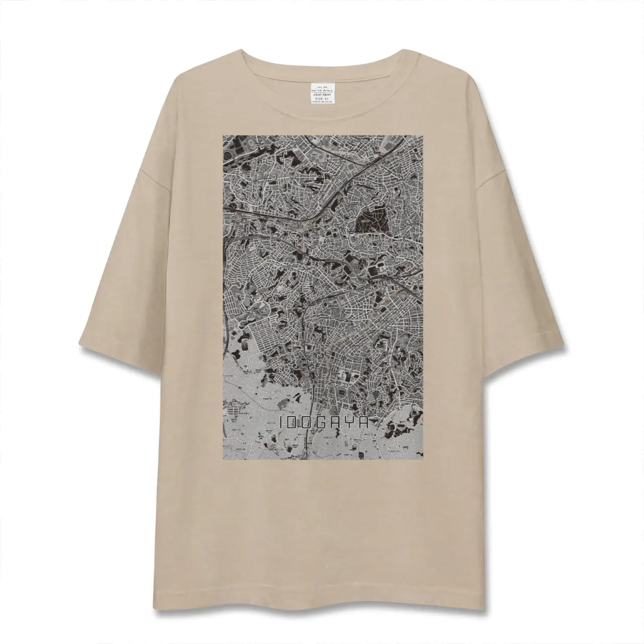 【井土ヶ谷（神奈川県）】地図柄ビッグシルエットTシャツ